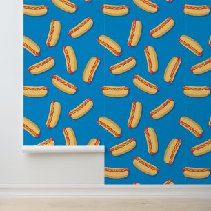 Fast Food Hotdogs-Muster Tapete