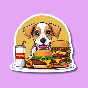 Fast Food Hund wasserdicht Aufkleber