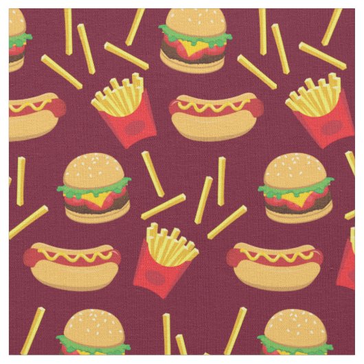 Fast Food Junk Burger Fries Hot Dog Stoff (Nahaufnahme)