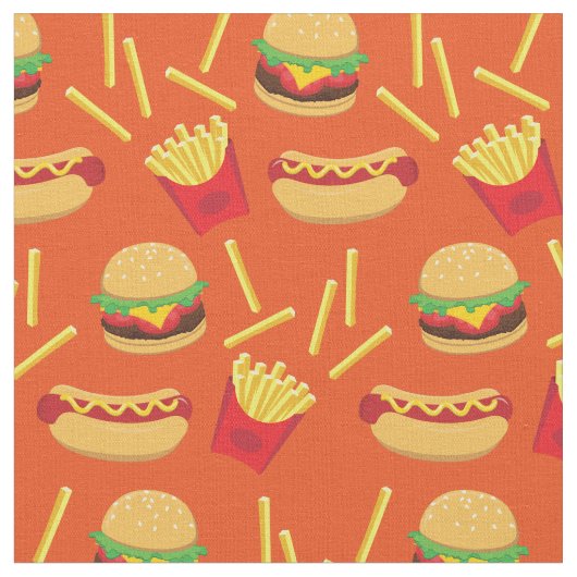 Fast Food Junk Burger Fries Hot Dog Stoff (Nahaufnahme)