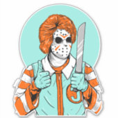 Fast Food Killer Clown Funny Aufkleber (Vorderseite)