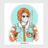 Fast Food Killer Clown Funny Aufkleber (Blatt)