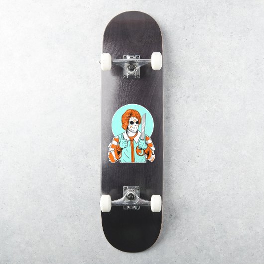 Fast Food Killer Clown Funny Aufkleber (Skateboard)