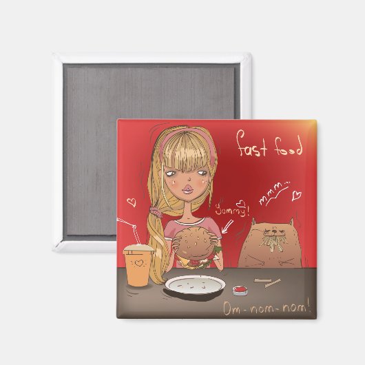 Fast Food Magnet (Vorderseite/Rückseite)