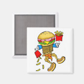 Fast Food Man Magnet (Vorderseite/Rückseite)
