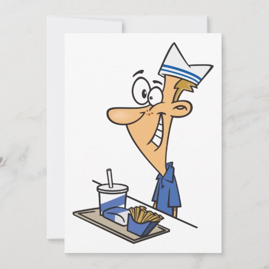 Fast Food-Mitarbeiter Einladung (Vorderseite)