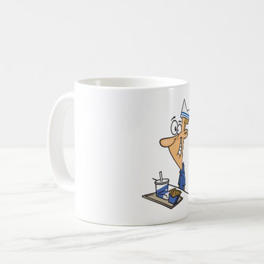 Fast Food-Mitarbeiter Kaffeetasse (Vorderseite Links)