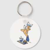 Fast Food-Mitarbeiter Schlüsselanhänger (Rückseite)