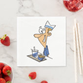 Fast Food-Mitarbeiter Serviette (Beispiel)