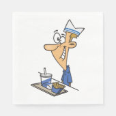 Fast Food-Mitarbeiter Serviette (Vorderseite)