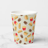 Fast Food Muster 2 Pappbecher (Vorderseite)