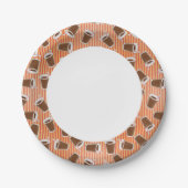 Fast Food-Muster 2 Pappteller (Vorderseite)