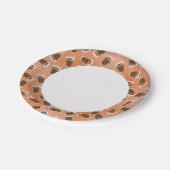 Fast Food-Muster 2 Pappteller (Schrägansicht)