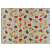 Fast-Food-Muster 2 Schneidebrett (Vorderseite)