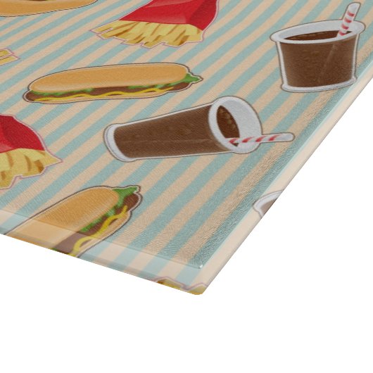 Fast-Food-Muster 2 Schneidebrett (Ecke)