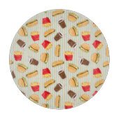 Fast-Food-Muster 2 Schneidebrett (Vorderseite)