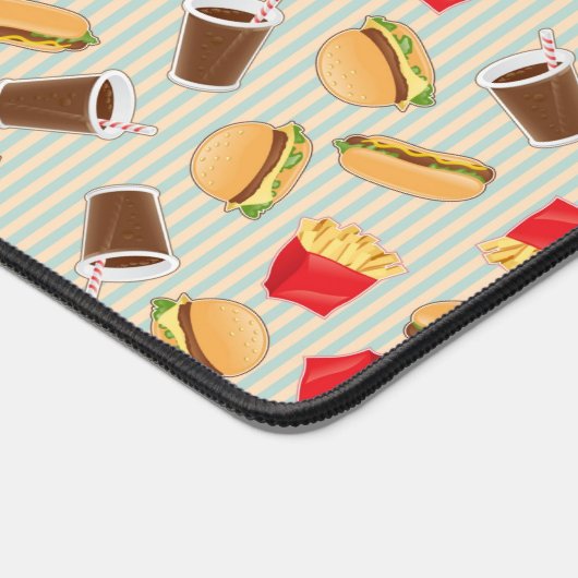 Fast-Food-Muster 2 Schreibtischunterlage (Ecke)