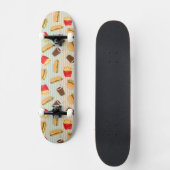 Fast-Food-Muster 2 Skateboard (Vorderseite)