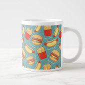 Fast-Food-Muster 3 Jumbo-Tasse (Rechts)