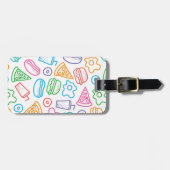 Fast-Food-Muster Gepäckanhänger (Vorderseite horizontal)