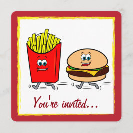 Fast Food-Party Einladung