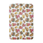 Fast Food Pattern Badmatten Badematte (Vorderseite Vertikal)