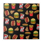 Fast Food Pattern Fliese (Vorderseite)