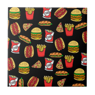 Fast Food Pattern Fliese