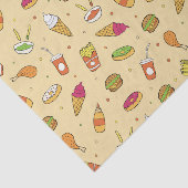 Fast Food Pattern gelb Seidenpapier (Ausschnitt)