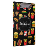 Fast Food Pattern Klemmbrett (Rechts)