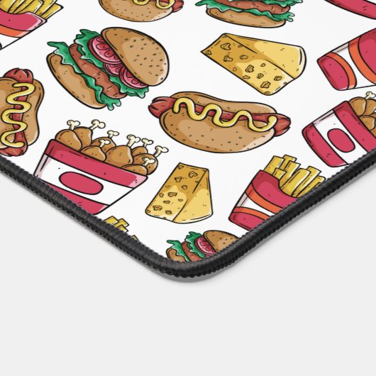 Fast Food Pattern Schreibtischunterlage (Ecke)