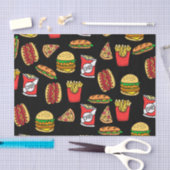 Fast Food Pattern Seidenpapier (Handwerk)