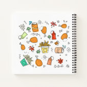 Fast Food Pattern Square Notebook Notizblock (Rückseite)