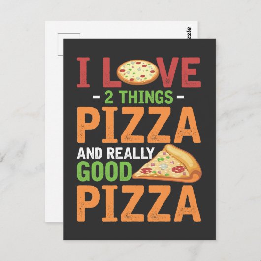 Fast Food Pizza Slice Lover Feinschmecker Postkarte (Vorne/Hinten)