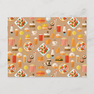 Fast Food Postkarte