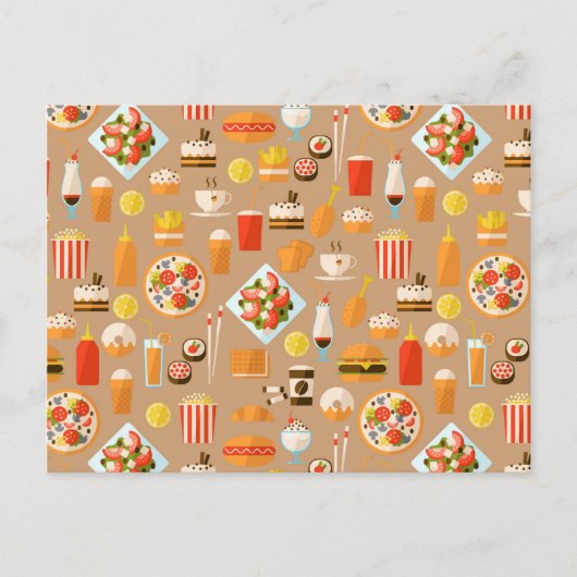 Fast Food Postkarte (Vorderseite)