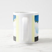 Fast Food Restaurant Cartoon Jumbo-Tasse (Rückseite)