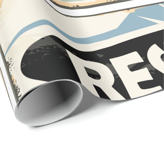 Fast food restaurants and diners retro signs colle geschenkpapier (Rolleneckpunkt)