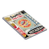 Fast Food Restaurants und Dinner Retro Schilder Co Notizblock (Rechte Seite)