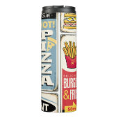 Fast Food Restaurants und Dinner Retro Schilder Co Thermosbecher (Rückseite)