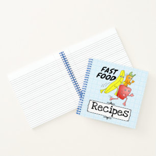 Fast Food Rezept Notebook Notizblock