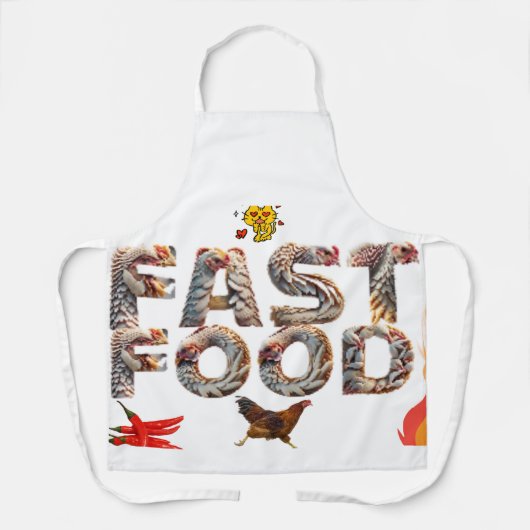 „Fast Food Runner Schürze – Chicken Escape Edition (Vorderseite)