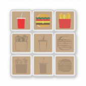 Fast Food Set Aufkleber (Vorderseite)