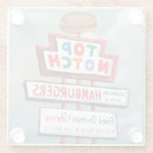 Fast Food Sign Glasuntersetzer (Rückseite)