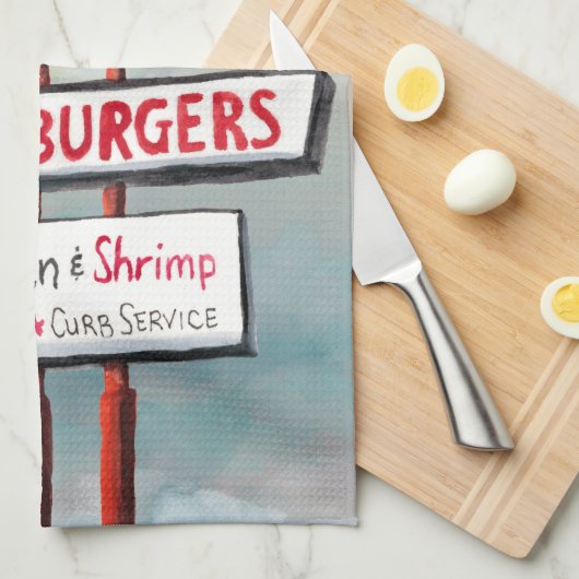 Fast Food Sign Handtuch (Viertel Falte)