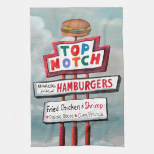 Fast Food Sign Handtuch