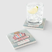 Fast Food Sign Steinuntersetzer (Seitenansicht)