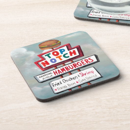 Fast Food Sign Untersetzer (Linke Seite)