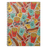 Fast Food-Snack time Pattern  Notizblock (Vorderseite)