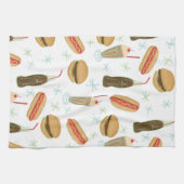 Fast Food Soda Fountain Junk Food White Geschirrtuch (Horizontal)